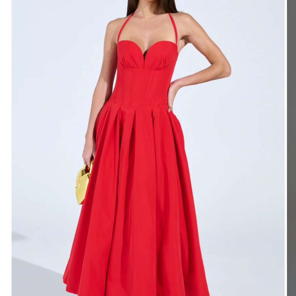 DOLCE DREAMING MIDI DRESS WITH CORSET - M